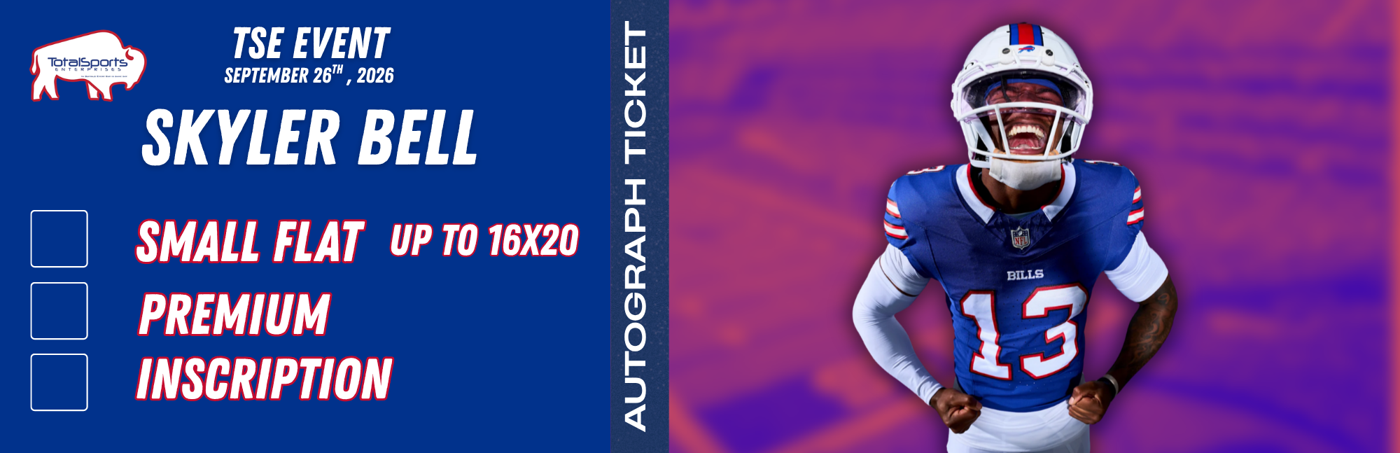 AUTOGRAPH TICKET: Get Your Premium Item Signed in Person by Skyler Bell