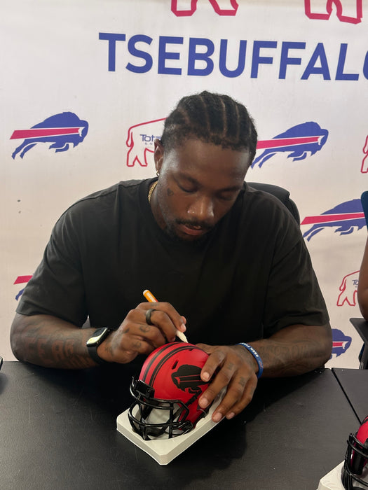 Christian Benford Signed Buffalo Bills RAVE Speed Mini Helmet