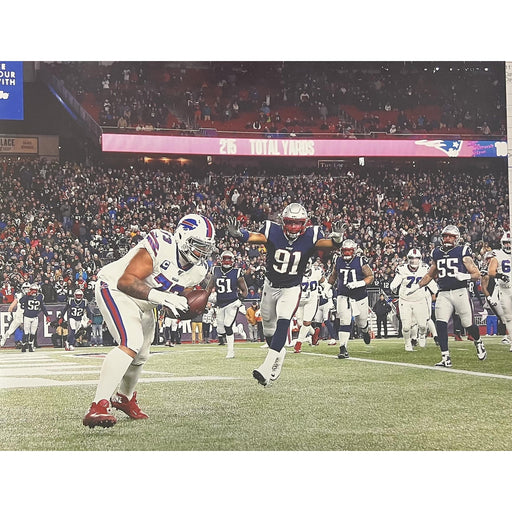 Dion Dawkins Catching Touchdown Unsigned 11x14 Photo Unsigned Photos TSE Buffalo 