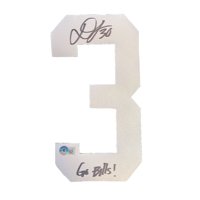 Dane Jackson Signed White Custom Jersey Number #3 with Go Bills CLEARANCE TSE Buffalo 