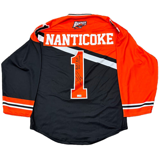 Tehoka Nanticoke Signed Buffalo Bandits ProJoy Jersey with Back 2 Back Champs Signed Jerseys TSE Buffalo 