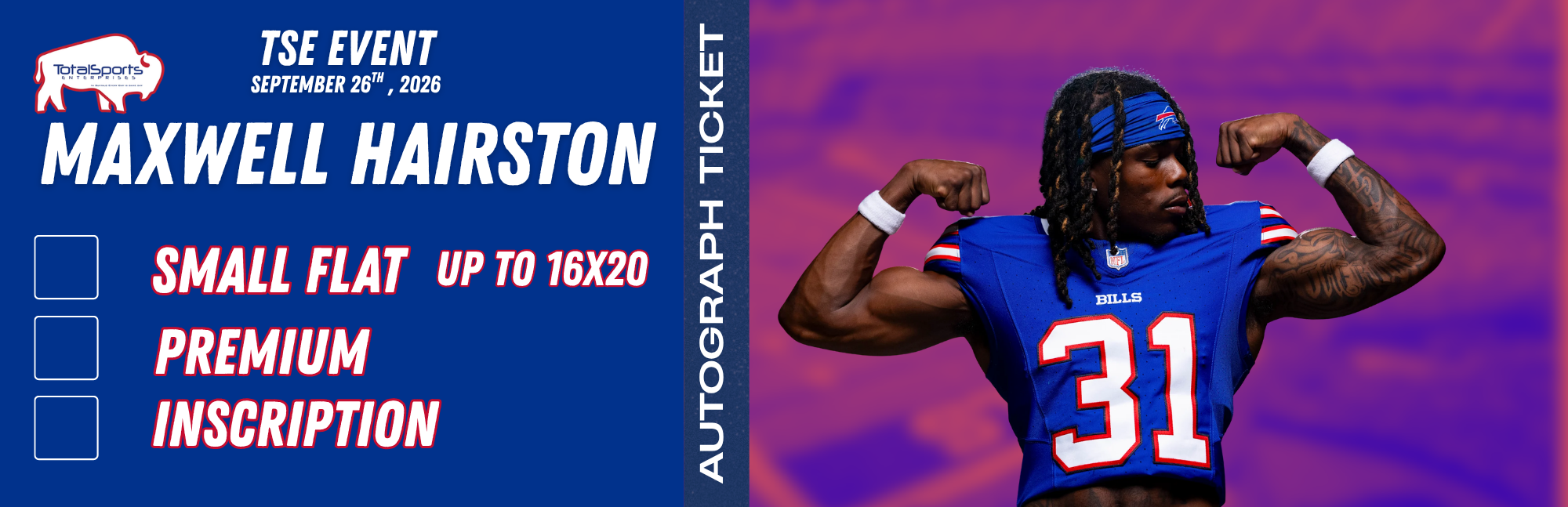 AUTOGRAPH TICKET: Get Any Item of Yours Signed in Person by Maxwell Hairston