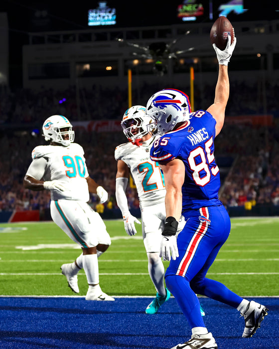 PRE-SALE: Jackson Hawes Signed Spiking Ball in Endzone Photo