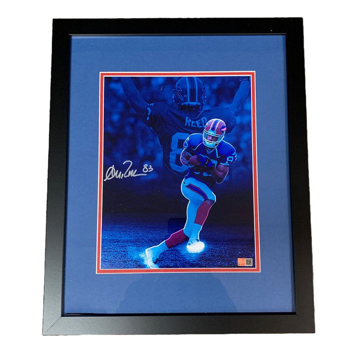 Andre Reed Blue Spotlight Signed 11x14 Photo - Professionally Framed Signed Photos TSE Framed 