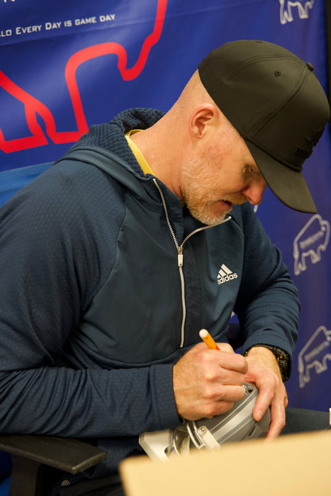 Sean McDermott Signed Buffalo Bills Slate Speed Mini Helmet