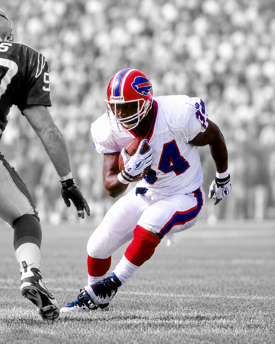 PRE-SALE: Thurman Thomas Signed Running Spotlight Photo