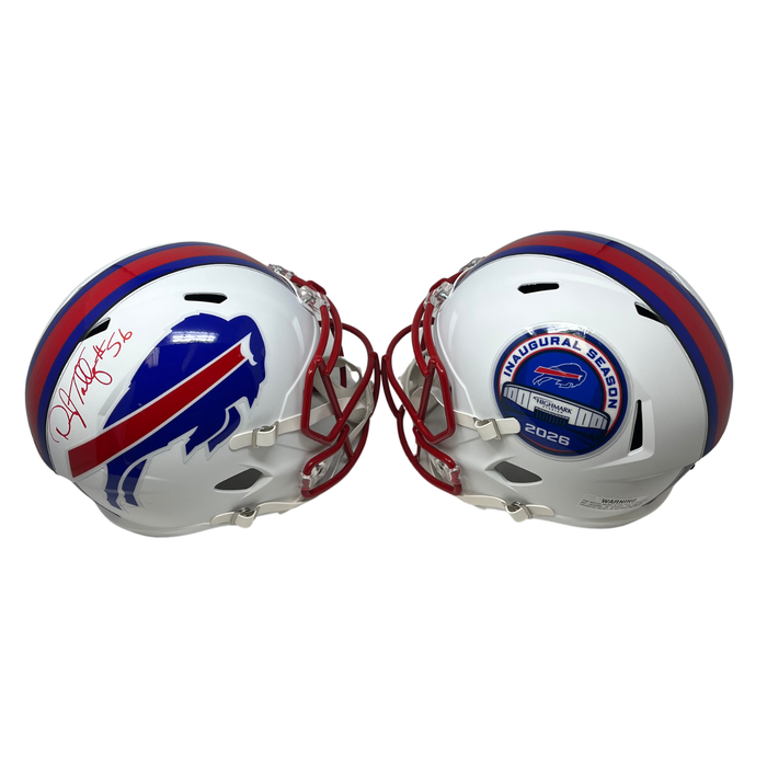 Darryl Talley Signed TSE Exclusive White Full Size Speed Replica Helmet with "Built By Legends"