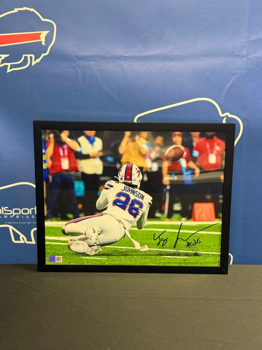 Facebook Auction: Ty Johnson Signed Sliding Catch Photo 11x14 (Standard Frame)