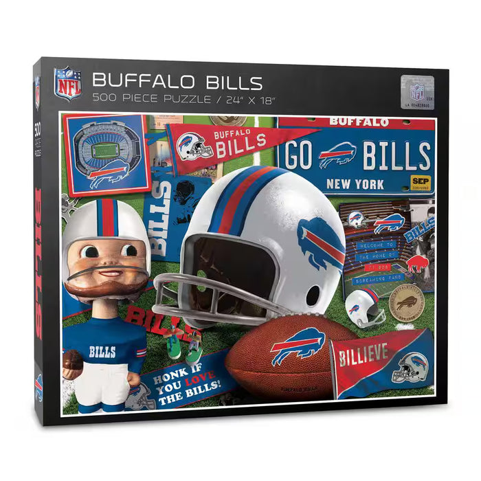 Buffalo Bills Retro 500 Piece Puzzle 24" x 18"