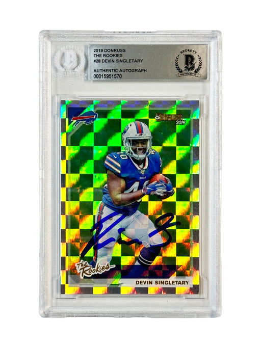 Devin Singletary Buffalo Bills Signed 2019 Donruss Canvas Rookie Card Signed Cards TSE Buffalo 