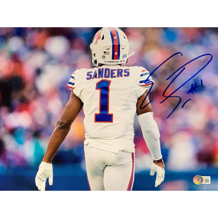 Emmanuel Sanders Signed Buffalo Bills Back in White 11X14 Photo Signed Photos TSE Buffalo 