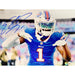 Emmanuel Sanders Signed Buffalo Mirrored Visor 11X14 Photo Signed Photos TSE Buffalo 