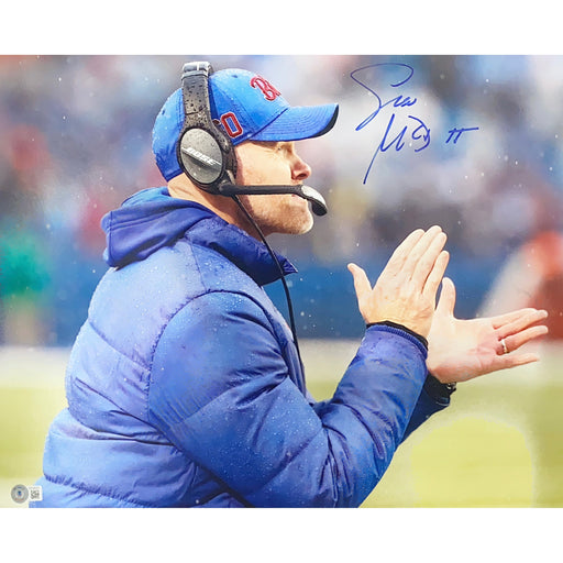 Coach Sean McDermott Signed Signed Clapping 16x20 Photo Signed Photos TSE Buffalo 