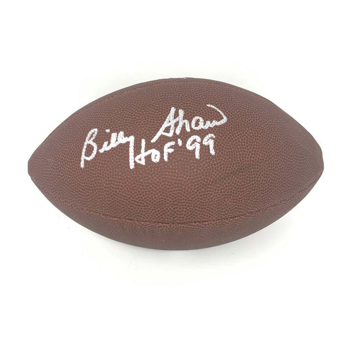 Billy Shaw Signed Wilson Replica Football with HOF 99 Signed Footballs TSE Buffalo 