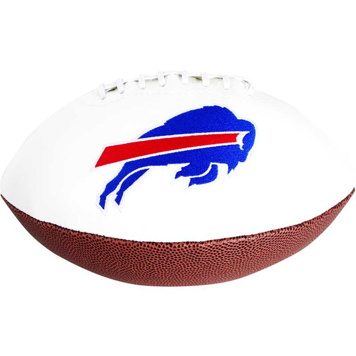 PRE-SALE: Triplets (Kelly, Thomas, Reed) Signed Buffalo Bills White Logo Football PRE-SALE TSE Buffalo 
