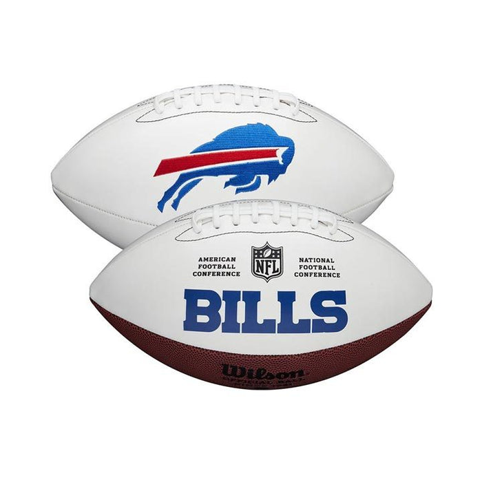 PRE-SALE: Steve Tasker Signed Buffalo Bills White Logo Football PRE-SALE TSE Buffalo 