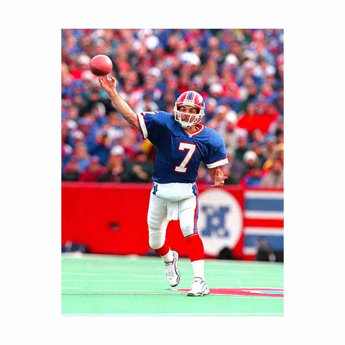 PRE-SALE: Doug Flutie Signed Throwing in Blue Photo PRE-SALE TSE Buffalo 