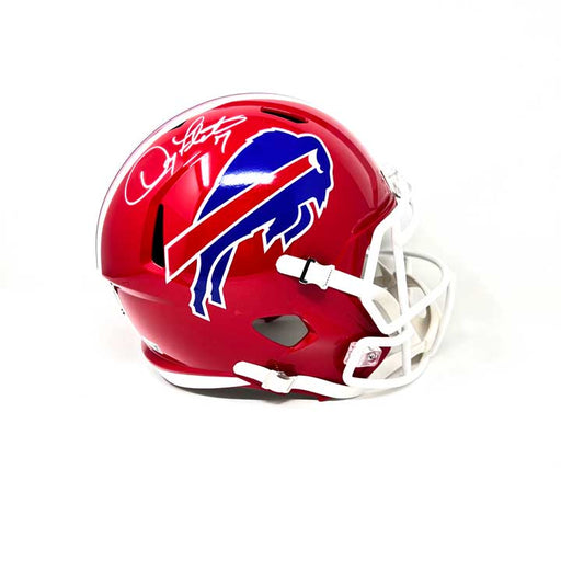 Doug Flutie Signed Buffalo Bills Full Size Red Throwback Replica Helmet Signed Full Size Helmets TSE Buffalo 