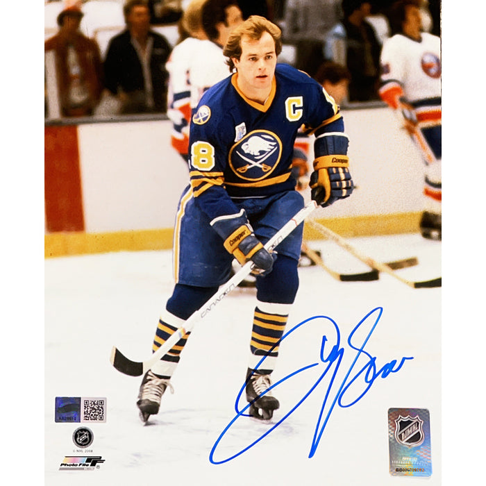 Danny Gare Skating with Helmet Off Signed 8x10 Photo Signed Photos TSE Buffalo 