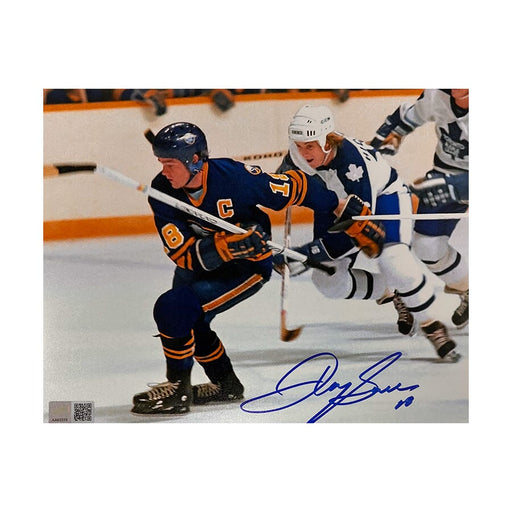 Danny Gare Signed Buffalo Sabres Skating VS Leafs 8x10 Photo Signed Photos TSE Buffalo 