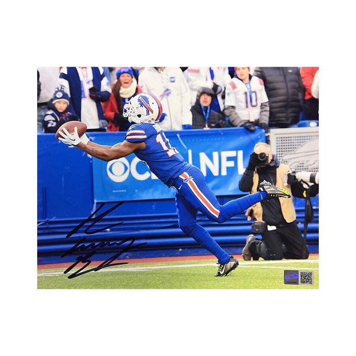 John Brown Signed Diving TD Catch 8x10 Photo Signed Photos TSE Buffalo 