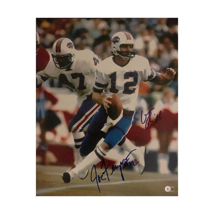 Joe Ferguson Signed Running 16x20 Photo with Go Bills Signed Photos TSE Buffalo 