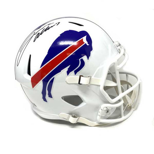 Josh Allen Autographed Buffalo Bills 2021 Full Size Speed Authentic Helmet Signed Full Size Helmets TSE Buffalo 