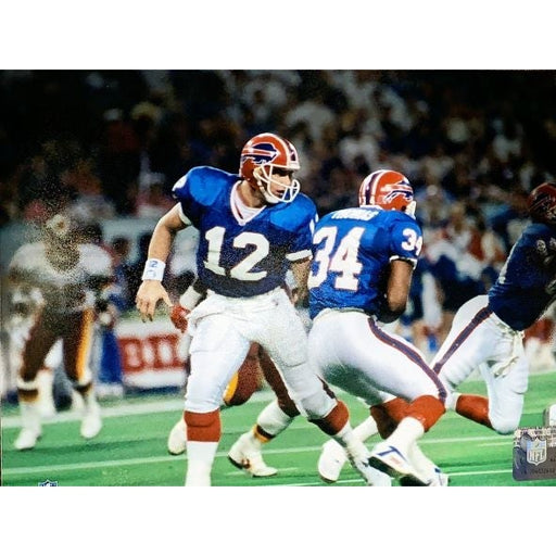 Jim Kelly and Thurman Thomas Handoff Unsigned Licensed 8x10 Photo Unsigned Photos TSE Buffalo 