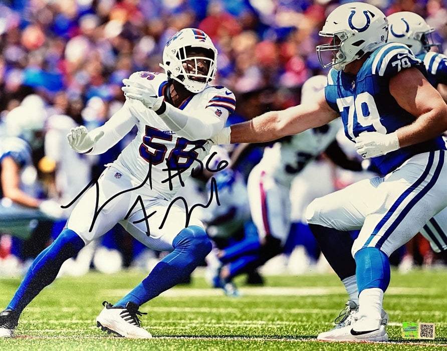 Leonard Floyd Signed Attacking vs Colts Photo Signed Photos TSE Buffalo 11x14 