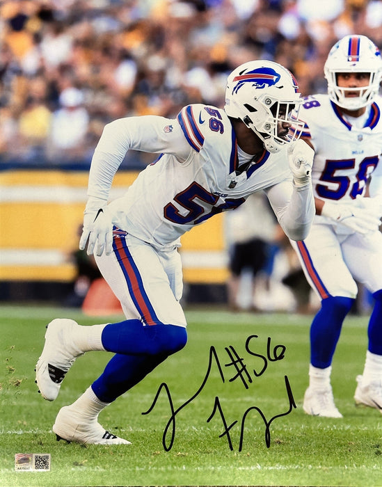 Leonard Floyd Signed Rushing vs Steelers Photo Signed Photos TSE Buffalo 11x14 