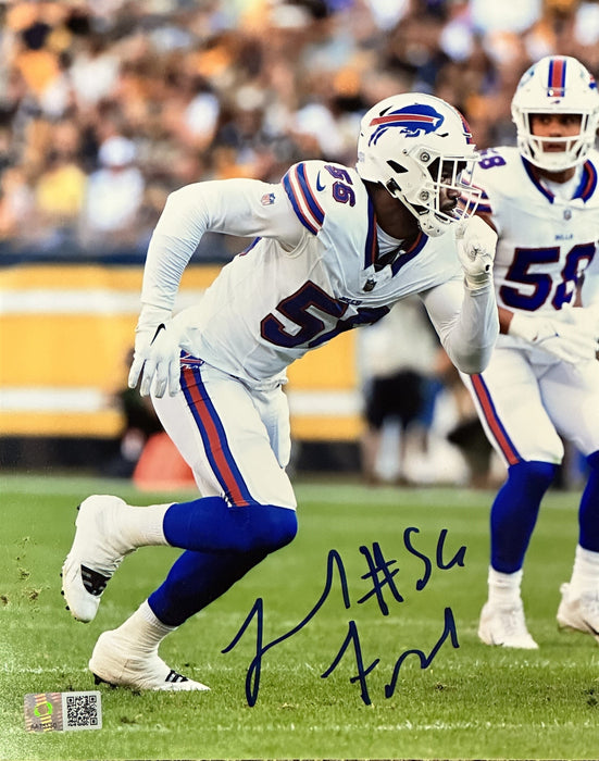 Leonard Floyd Signed Rushing vs Steelers Photo Signed Photos TSE Buffalo 8x10 