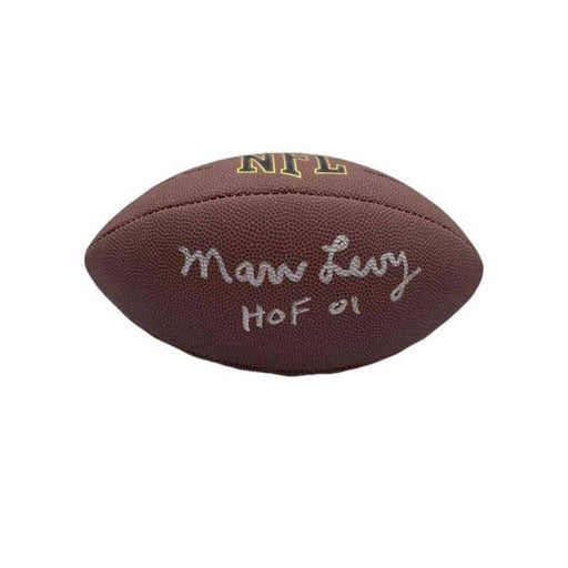 Marv Levy Signed Wilson Replica Football with HOF '01 Signed Footballs TSE Buffalo 