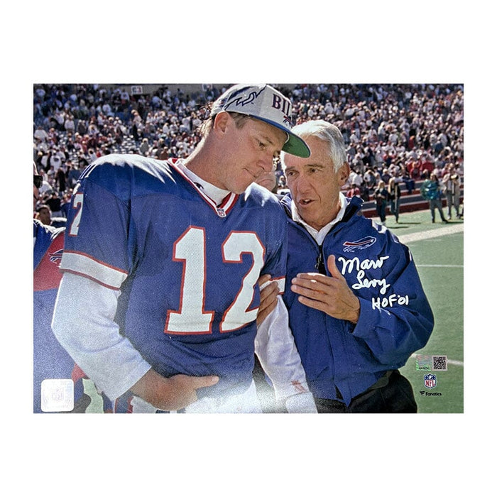 Marv Levy Signed Talking with Kelly Photo with "HOF 01" Signed Photos TSE Buffalo 