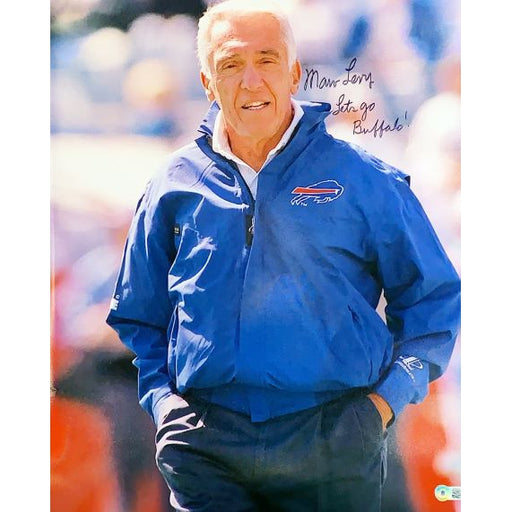 Marv Levy Signed Hands in Pocket 16x20 Photo "Lets go Buffalo" Signed Photos TSE Buffalo 