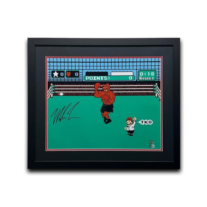 Mike Tyson Signed Punchout 16x20 Photo - Professionally Framed Signed Photos TSE Framed 