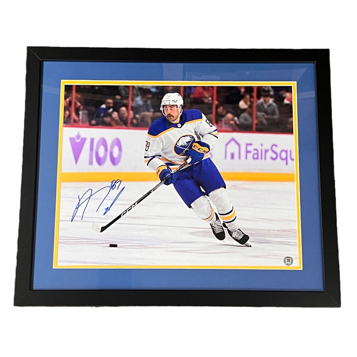 Alex Tuch Skating in White Signed 16x20 Photo- Professionally Framed Signed Photos TSE Framed 