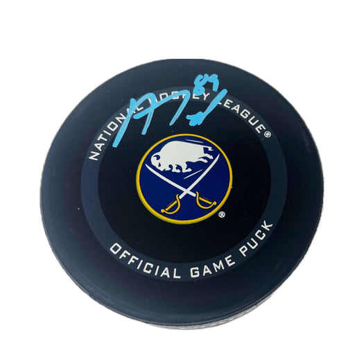 Alex Tuch Signed Buffalo Sabres Game Model Puck Signed Hockey Pucks TSE Buffalo 