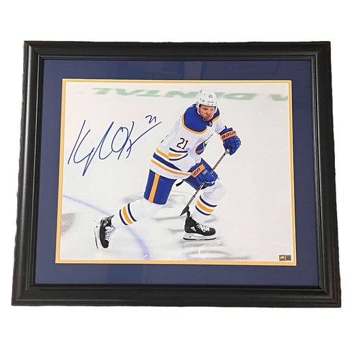 Kyle Okposo Skating In White Signed 16x20 Photo- Professionally Framed Signed Photos TSE Framed 