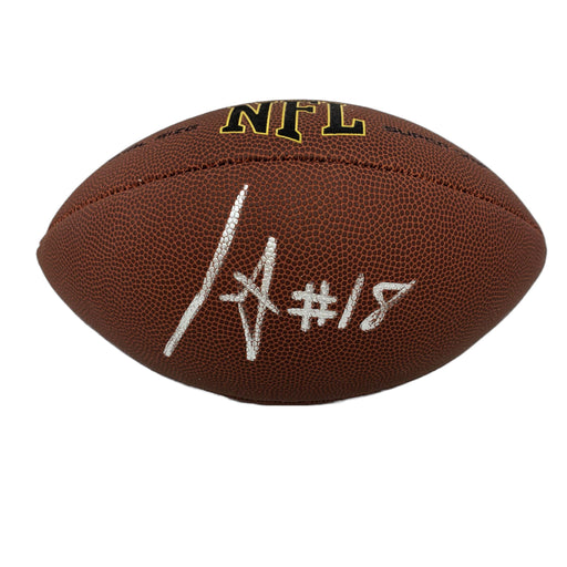 Justin Shorter Signed Wilson Replica Football Signed Football TSE Buffalo 