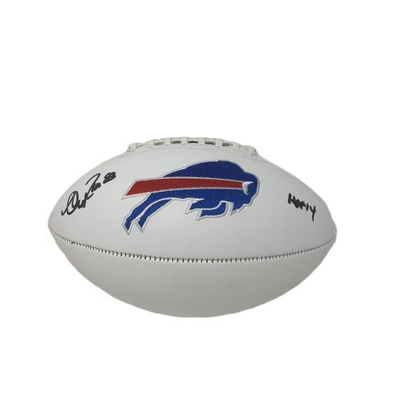 Andre Reed Signed Buffalo Bills White Logo Football with HOF 14 Signed Footballs TSE Buffalo 