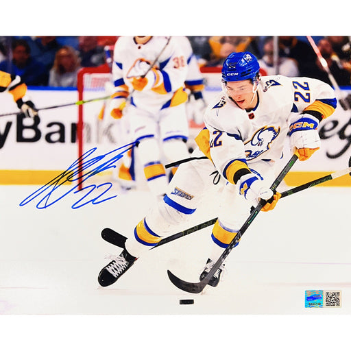 Jack Quinn Skating with Puck in Reverse Retro Signed 8x10 Photo Signed Hockey Photo TSE Buffalo 