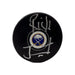 Rick Jeanneret Signed Sabres Logo Puck Signed Hockey Pucks TSE Buffalo 