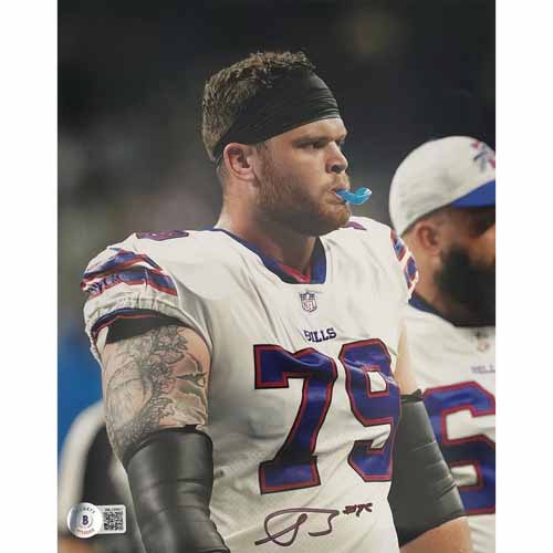 Spencer Brown Signed Helmet Off in White 8x10 Photo Signed Photos TSE Buffalo 