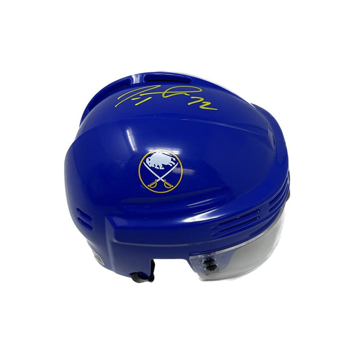 Tage Thompson Signed Sabres Blue Mini Helmet Signed Hockey Mini Helmet TSE Buffalo 