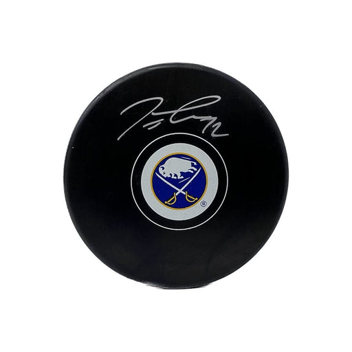 Tage Thompson Signed Sabres Logo Puck Signed Hockey Puck TSE Buffalo 