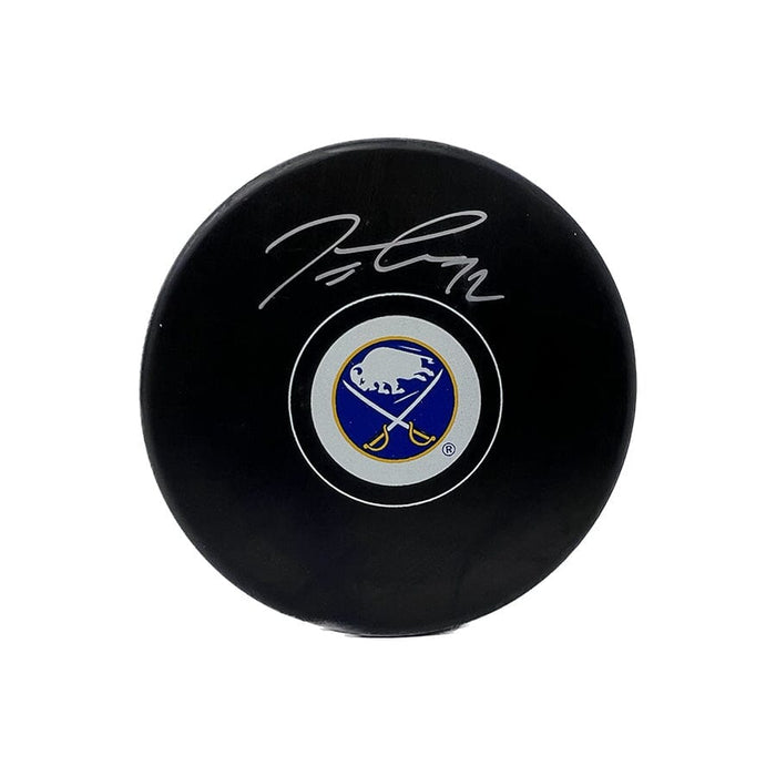 Tage Thompson Signed Sabres Logo Puck Signed Hockey Puck TSE Buffalo 