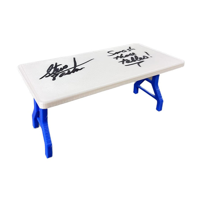 Steve Tasker Signed Mini Table with Smash Those Tables Signed Mini Table TSE Buffalo 