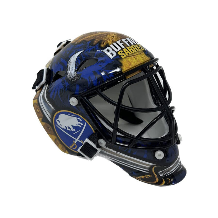 Ukko-Pekka Luukkonen Signed Sabres Mini Goalie Mask Signed Hockey Mini Helmet TSE Buffalo 