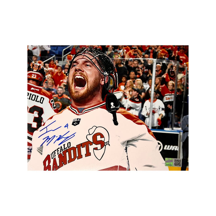 Buffalo Bandits Ian MacKay Signed 8x10 Screaming Photo Signed Lacrosse Photo TSE Buffalo 