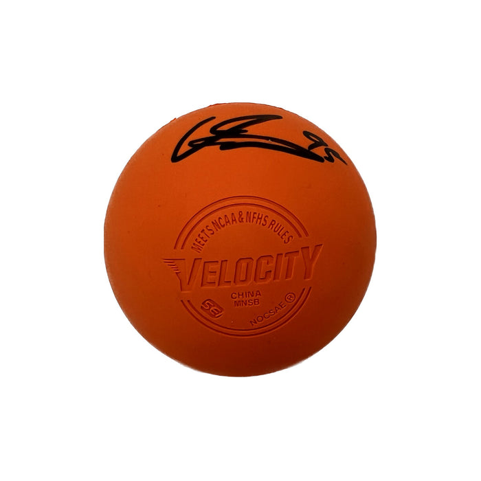 Buffalo Bandits Chase Fraser Signed Orange Lacrosse Ball Signed Lacrosse Balls TSE Buffalo 